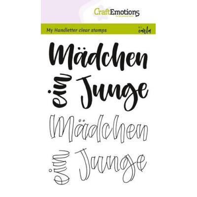 CraftEmotions Clear Stamp deutsch -Junge / Mädchen